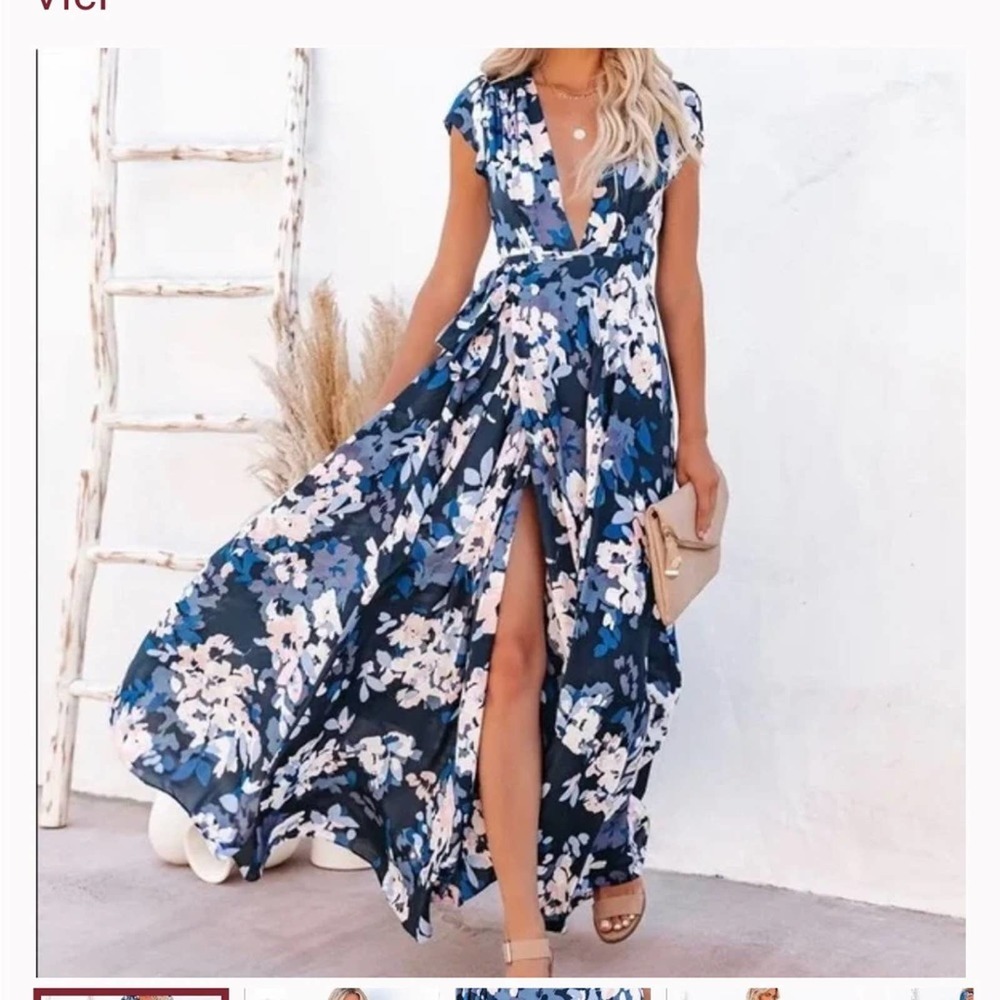 VICI Hilsdale Maxi floral Wrap Dress Size S NWOT